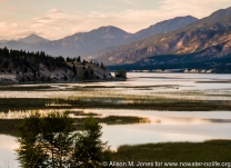 Canada: British Columbia, Columbia River Basin, Kootenay Rockies, Rocky Mountain Trench, Canal Flats, wetlands at southern end of north-flowing Columbia Lake (source of Columbia River)